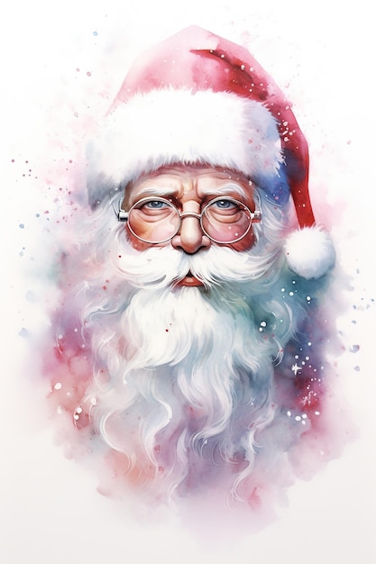 Concept de Noël et du nouvel an Portrait du bon vieux Père Noël Generative Ai