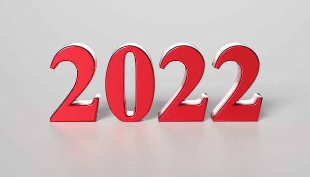 Concept de nouvel an numéro rouge 2022