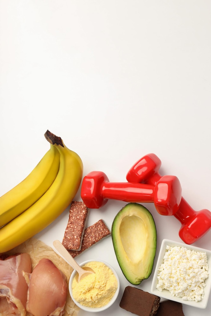 Photo concept de nutrition sportive, espace pour le texte