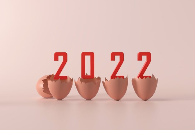 Concept d'oeufs de fond 3D 2022