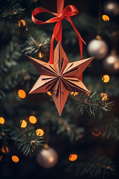 le concept d'origami de Noël