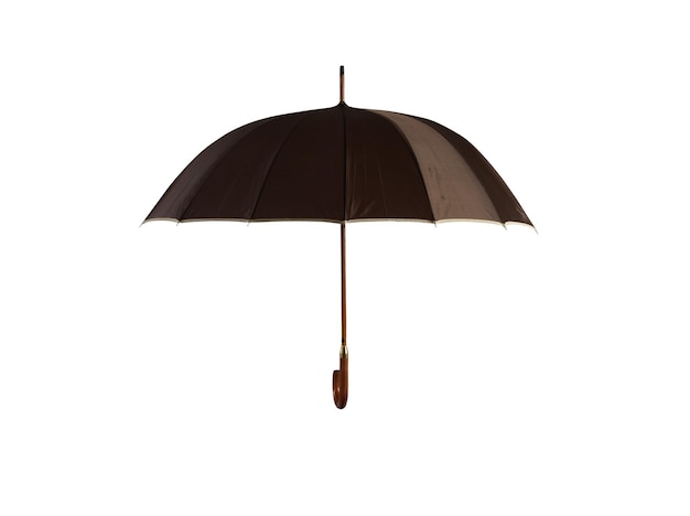 Concept de parapluie ouvert brun d'aide et d'assurance