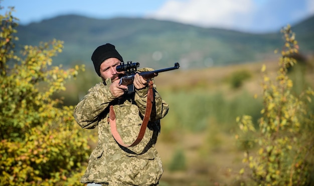 Concept de passe-temps masculin de chasse.