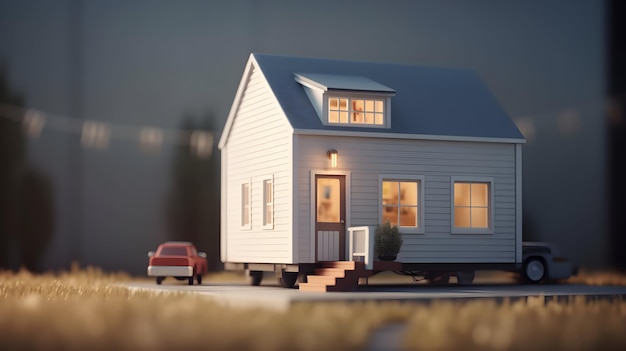 Photo le concept d'une petite maison