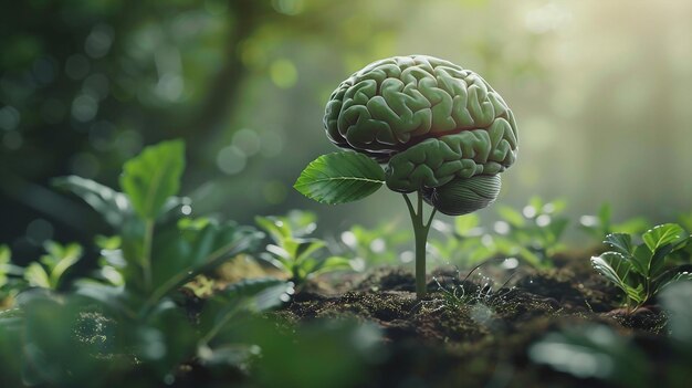 Le concept de plante de croissance du cerveau