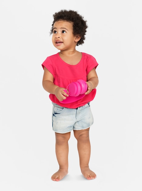 Photo concept de portrait en studio enfant gai