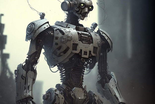 Concept pour un robot artificiellement intelligent dans le futur