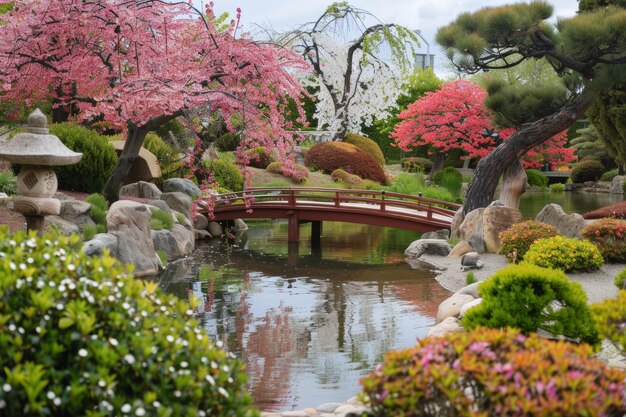 concept de printemps de jardin à fleurs japonaises roses