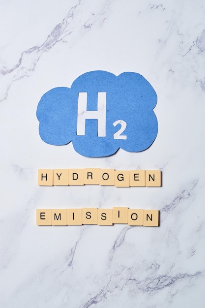 Concept de production d'hydrogène Carburant H2 Fabrication moderne Écologie industrielle zéro émission