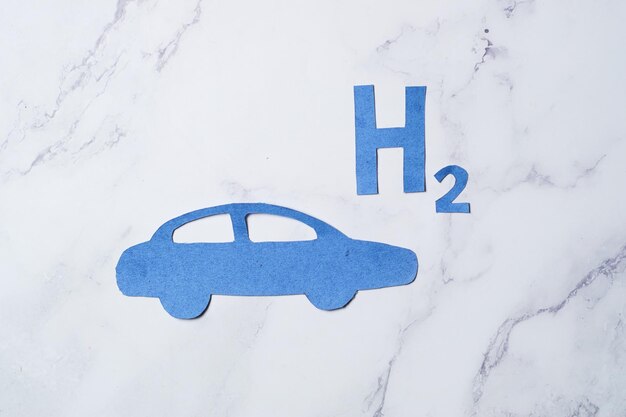Concept de production d'hydrogène Carburant H2 Fabrication moderne Écologie industrielle zéro émission