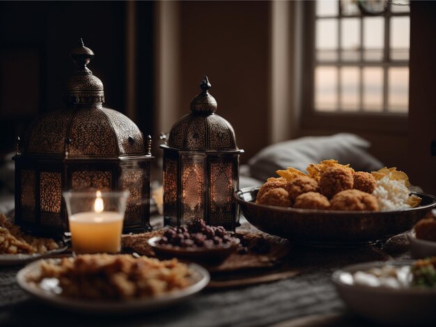 Photo concept de ramadan réaliste