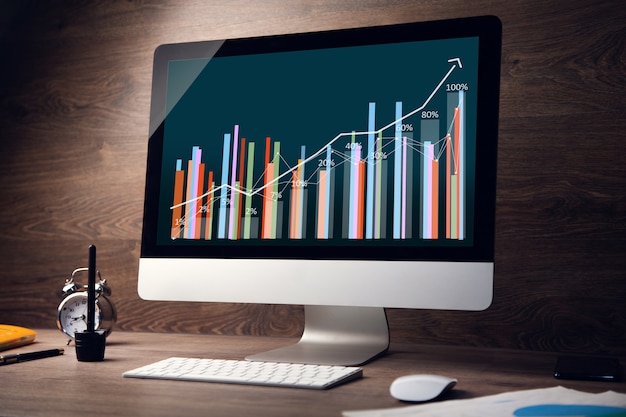 Le concept de rapport graphique visuel Business Chart