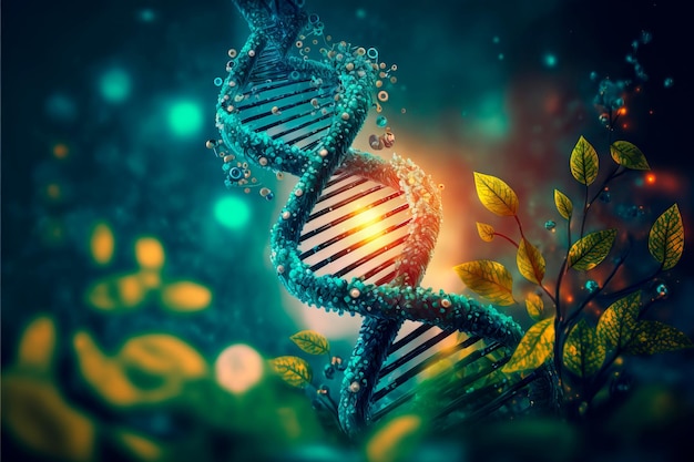Concept de recherche sur l'ADN et la génétique Molécule d'ADN