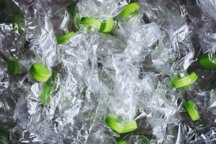 Photo concept de recyclage de bouteilles en plastique