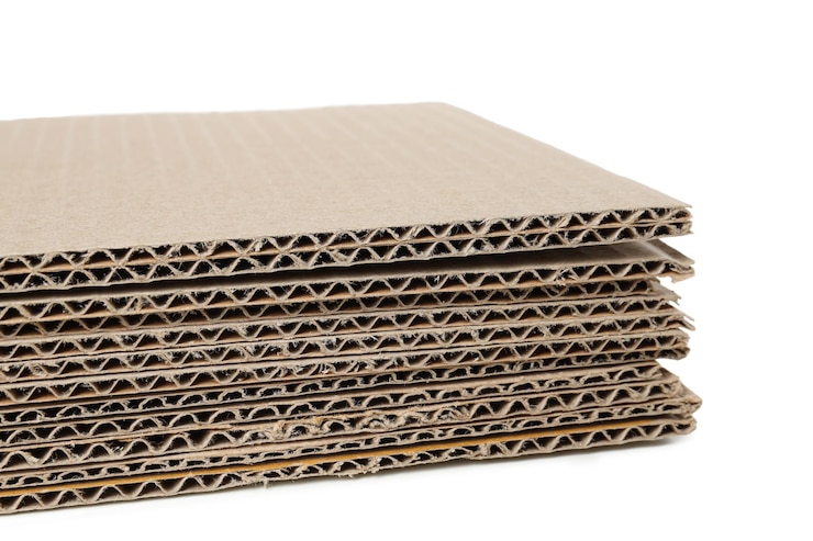 Photo concept de recyclage du carton png isolé sur fond blanc