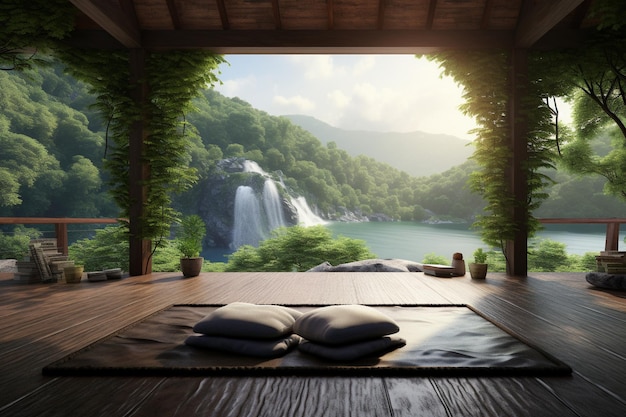 Le concept de relaxation dans les retraites de yoga au milieu de la nature