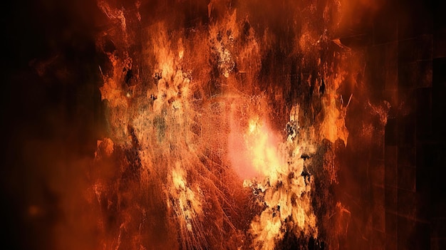 Photo concept religieux de l'enfer de feu arrière-plan flamboyant du mal démoniaque modèle de bannière d'en-tête avec copie