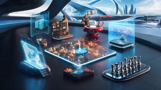 Photo le concept de rendu 3d de gamification