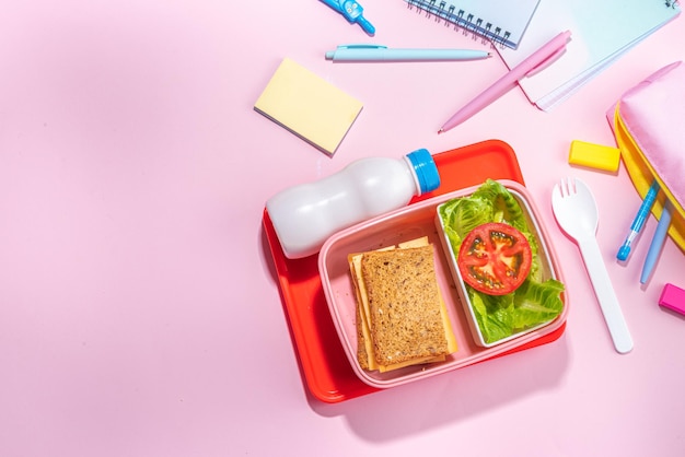 Concept de repas scolaires sains