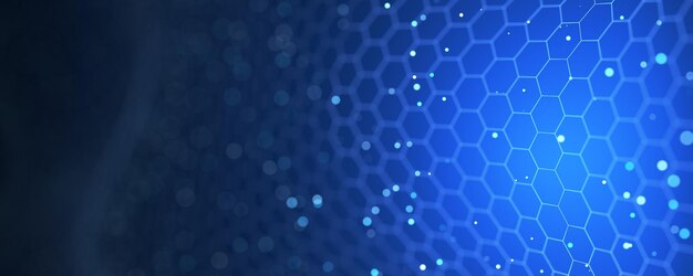Le concept de réseau de réseau neural Le concept de circuit électronique de haute technologie Des lignes abstraites sur un fond bleu Concept de technologie blockchain Concept de rendu 3D