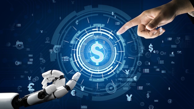 Concept révolutionnaire de technologie d'IA d'intelligence artificielle de robot futuriste
