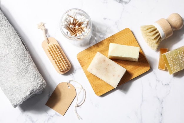 Concept de savon pour accessoires de bain et de soins de la peau