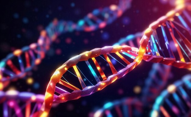 Concept scientifique de la structure de l'ADN Illustration de l'IA générative