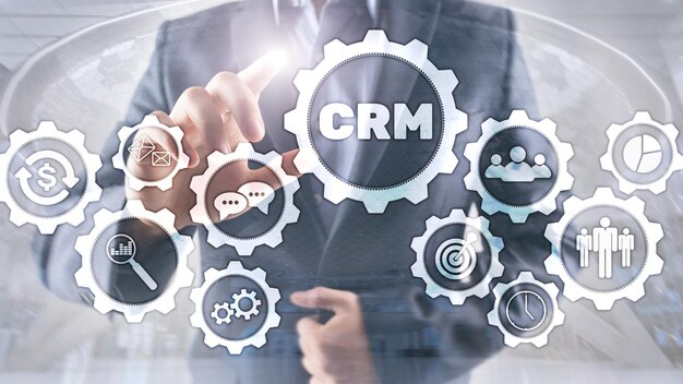 Concept de service d'analyse de gestion CRM client d'entreprise Gestion des relations