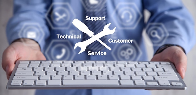 Concept de service client de support technique