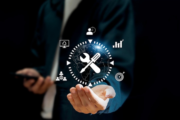 Photo concept de service à la clientèle 24 heures sur 24