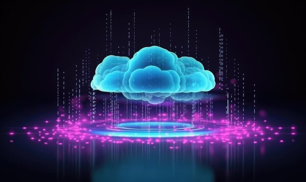 Le concept de service de cloud computing se connecte au cloud