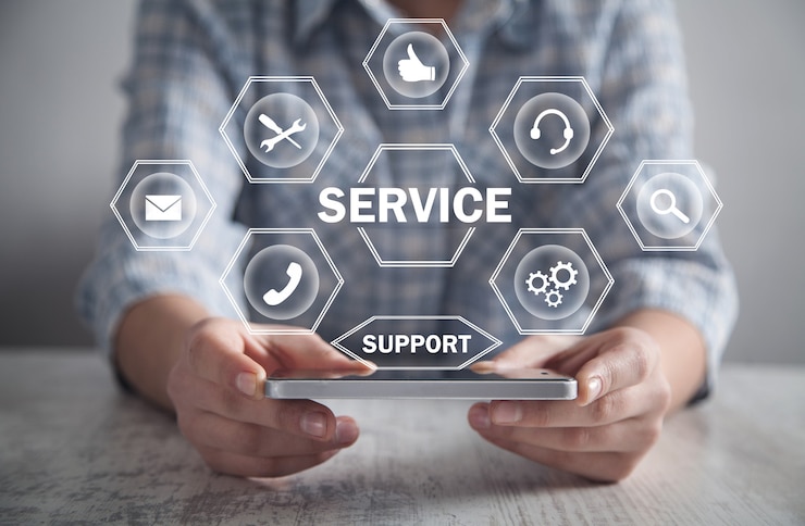 Photo concept de service montrant l'homme. entreprise