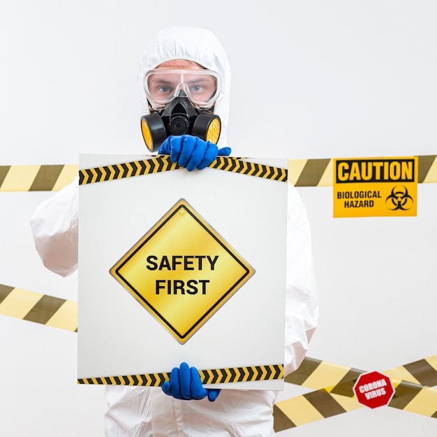 Concept de signe de sécurité première santé