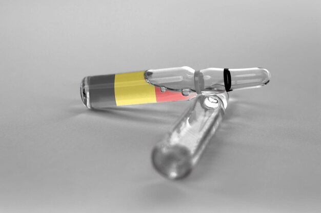 Photo concept de soins de santé en belgique. santé publique. ampoule de belgique.