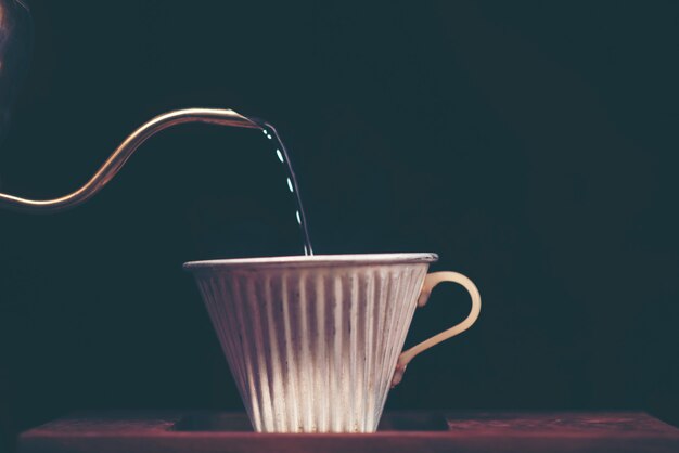 Concept de tasse à café saveur filtre à caféine