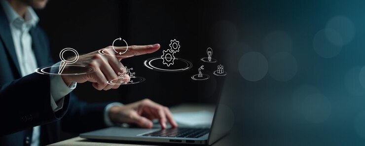 Photo le concept de technologie d'entreprise