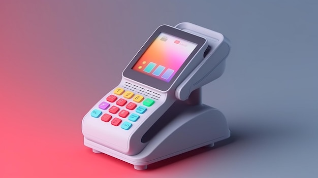 Concept de terminal de paiement en ligne icône de terminal pos AI générative