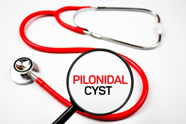 Concept de texte kyste pilonidal medical