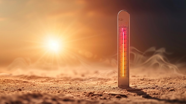 Photo concept de thermomètre pour temps chaud