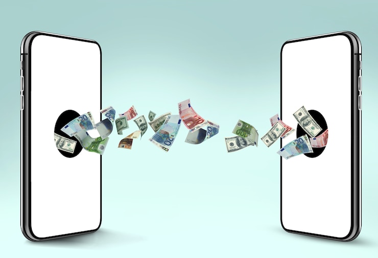 Photo concept de transfert d'argent