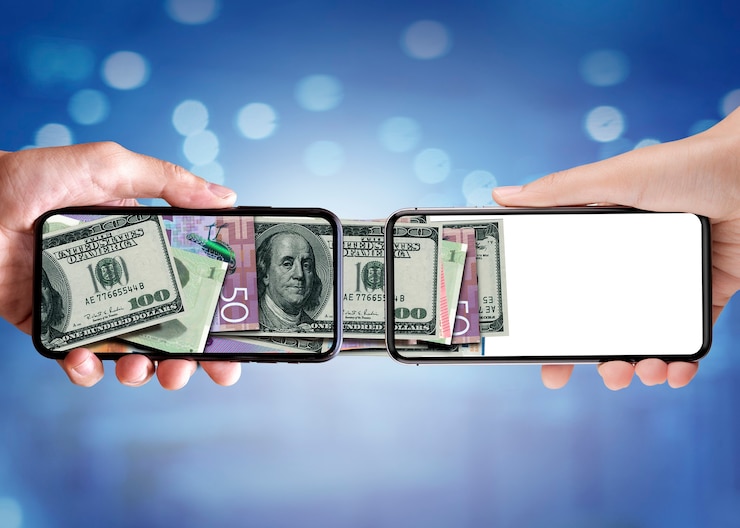 Photo concept de transfert d'argent