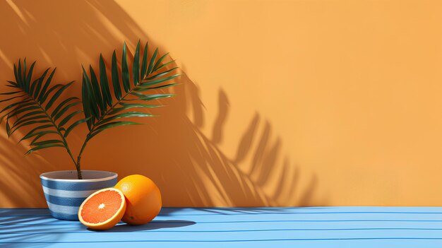 concept de vacances d'été fond tropical illustration 3 d espace copie