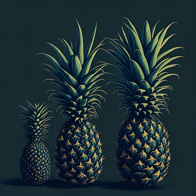 Photo concept de vacances d'été tropical de fruits frais naturels d'ananas