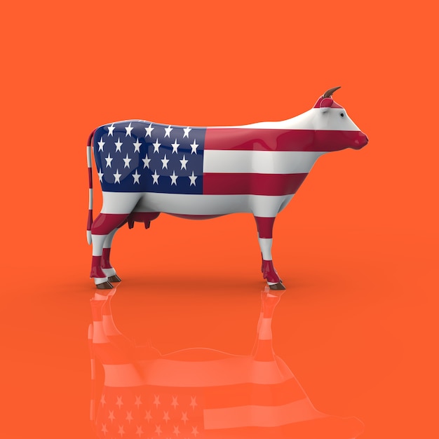 Concept de vache - Illustration 3D