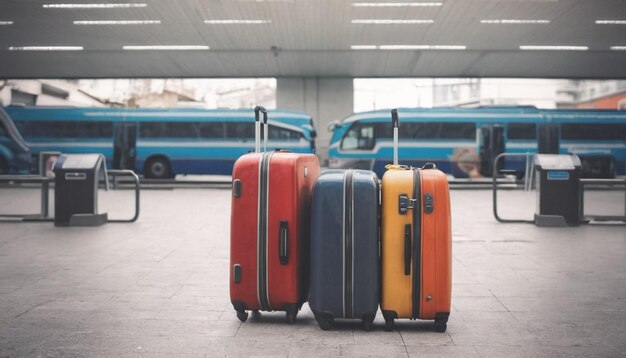 Photo concept de valise pour les vacances et les voyages de vacances