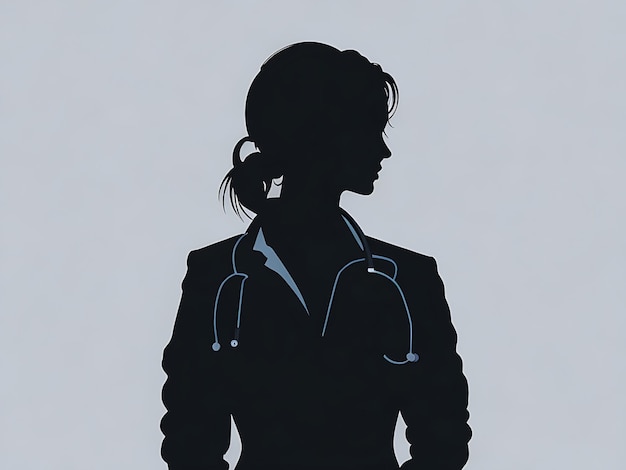 Photo concept de vecteur de femme médecin