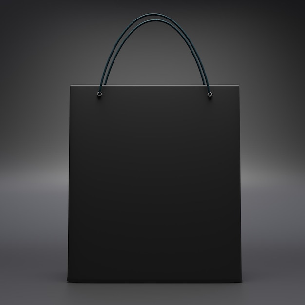 Concept de vente Black Friday Sac en papier commercial modèle de marketing vide