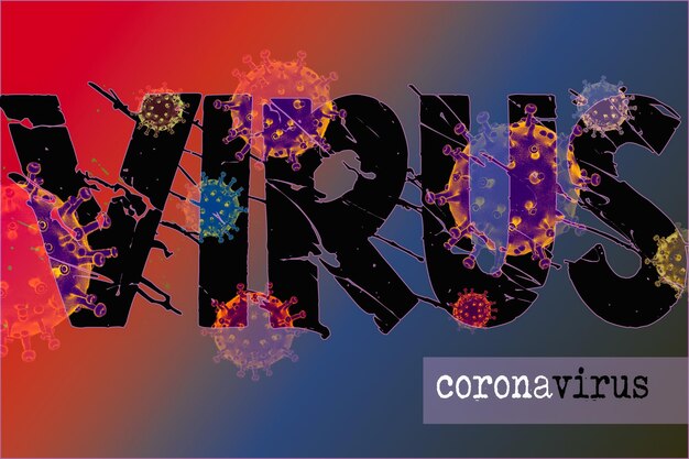 Photo concept de virologie des risques médicaux pour la santé liés au nouveau coronavirus 2019ncov pandémique
