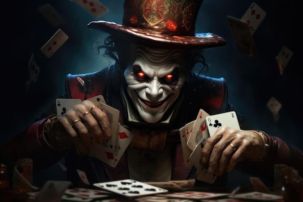 Concept de visage de poker