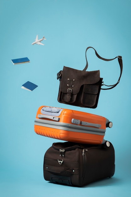 Photo concept de voyage avec bagages et sac